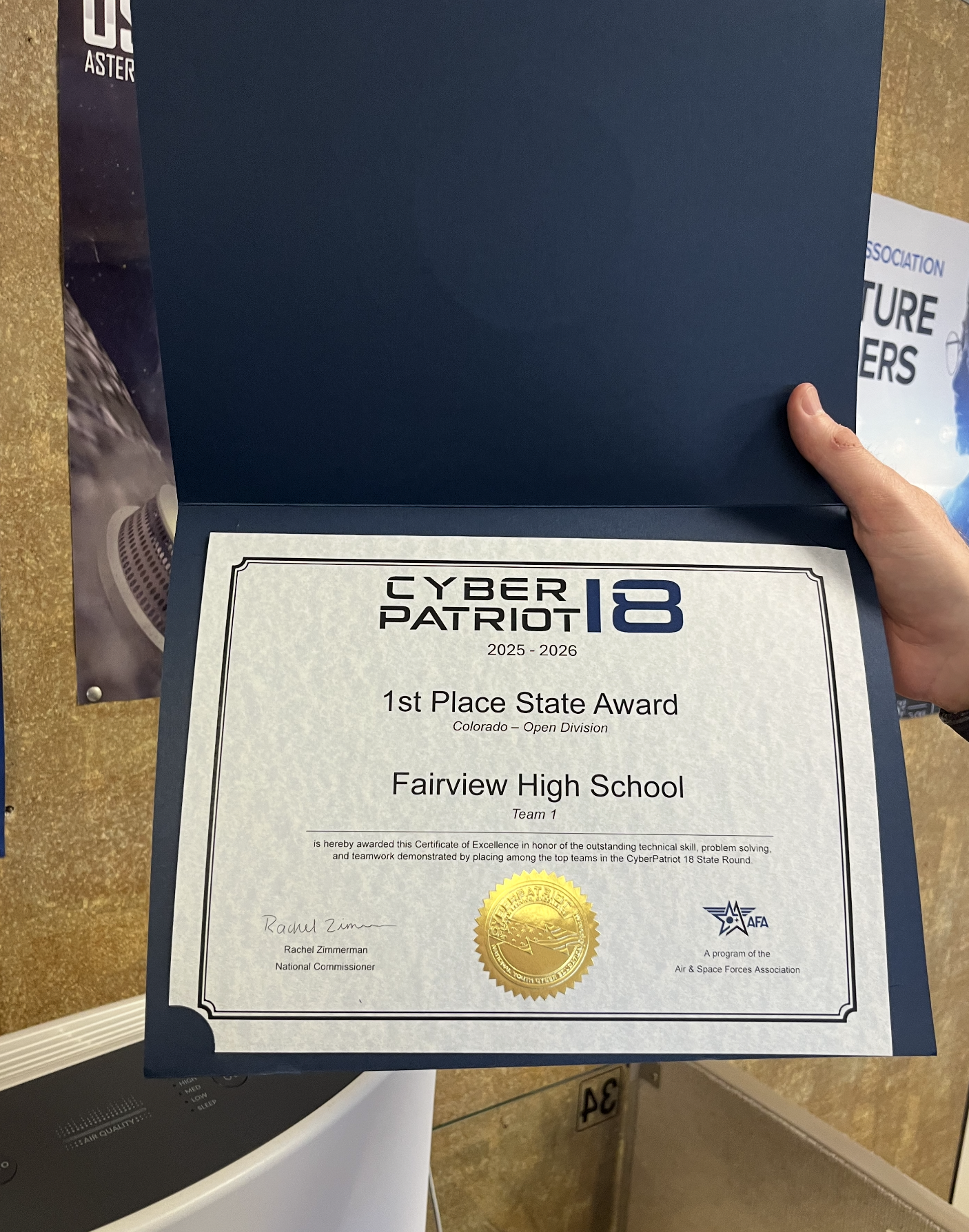 State Championship Award — CyberPatriot 18